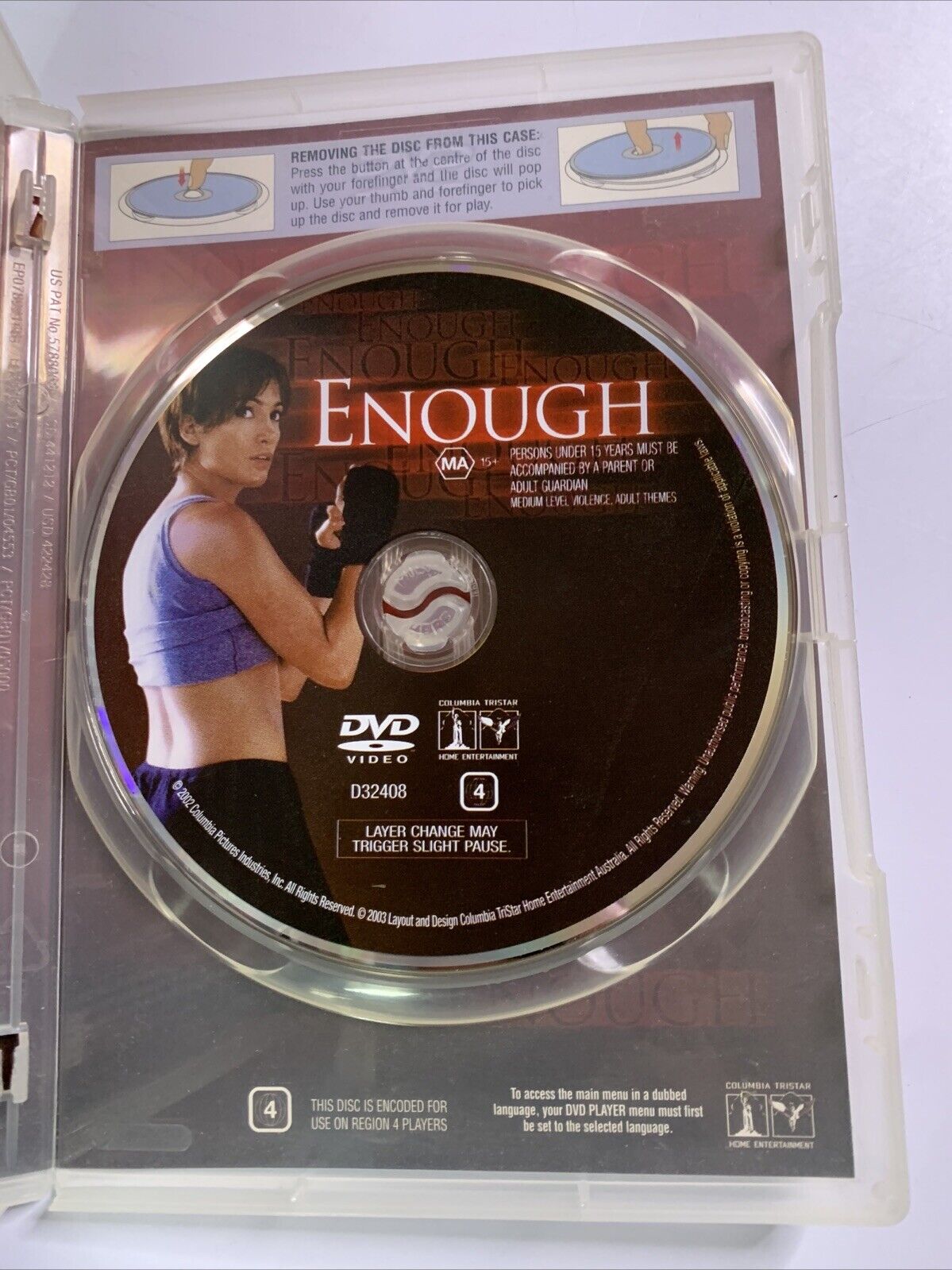 Enough (DVD, 2002) Juliette Lewis, Jennifer Lopez Region 4