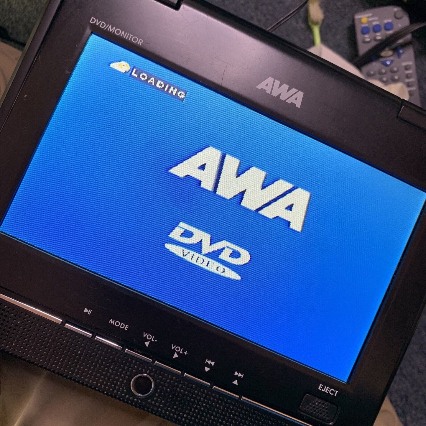 AWA DVD Player 7" Wide PDVD-166HD *For Parts Or Repair