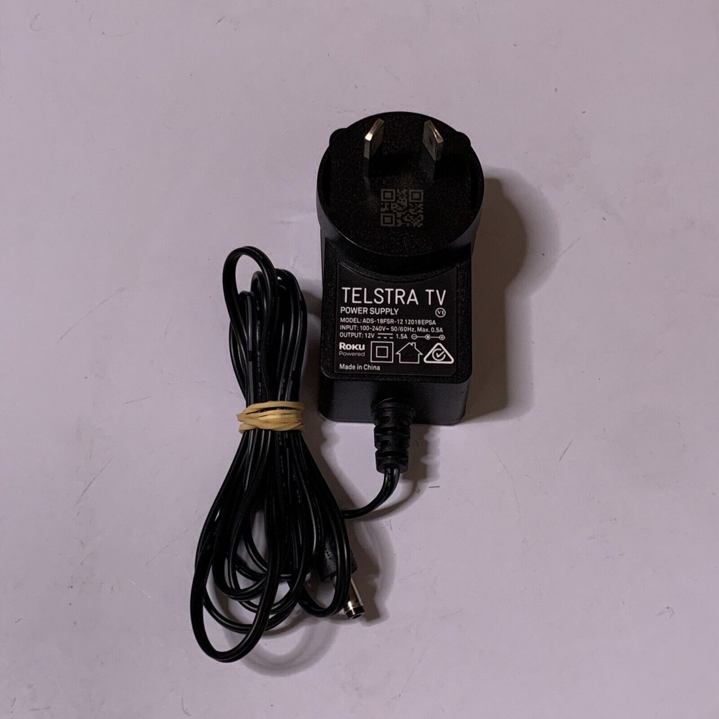 Genuine Telstra TV Power Supply Roku ADS-18FSR-12 12V 1.5A