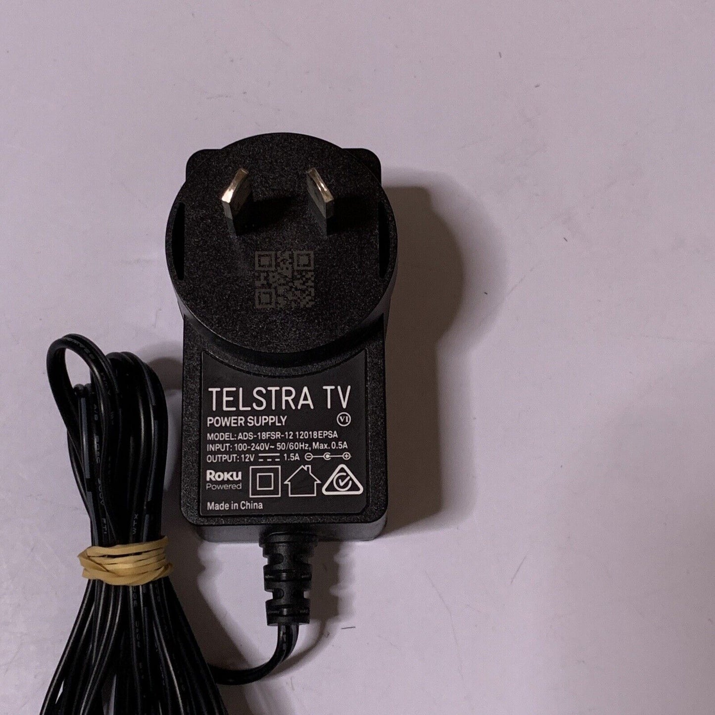 Genuine Telstra TV Power Supply Roku ADS-18FSR-12 12V 1.5A