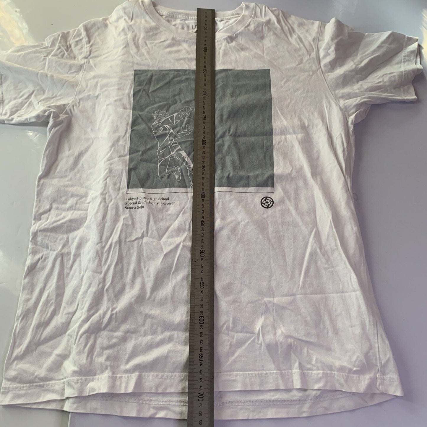 Tokyo Jujutsu High School Kaisen Zero Satoru Gojo Anime UNIQLO Shirt XL White