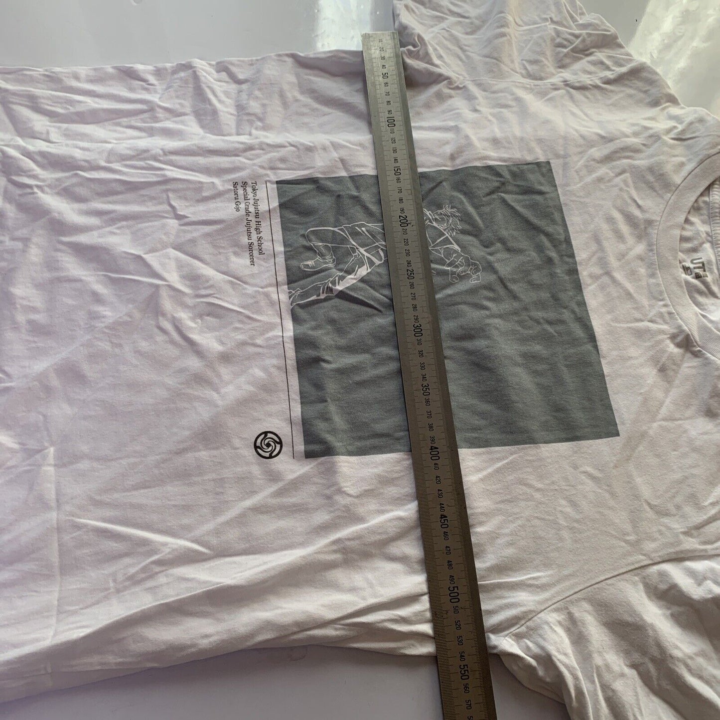 Tokyo Jujutsu High School Kaisen Zero Satoru Gojo Anime UNIQLO Shirt XL White