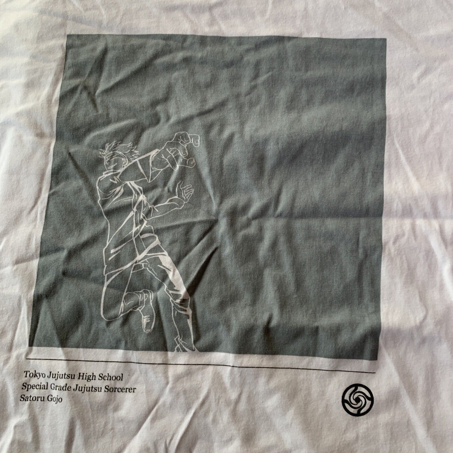 Tokyo Jujutsu High School Kaisen Zero Satoru Gojo Anime UNIQLO Shirt XL White