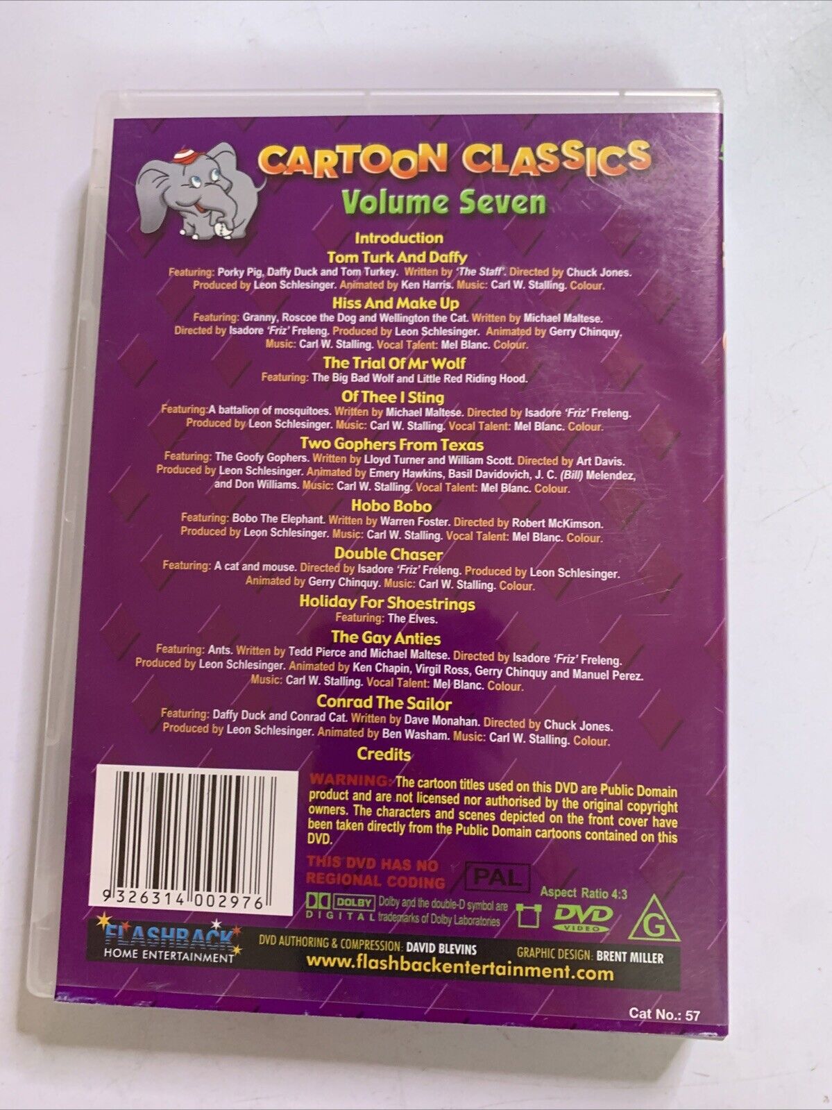 Cartoon Classics Volume 7 (DVD) Daffy Duck Porky Pig All Regions