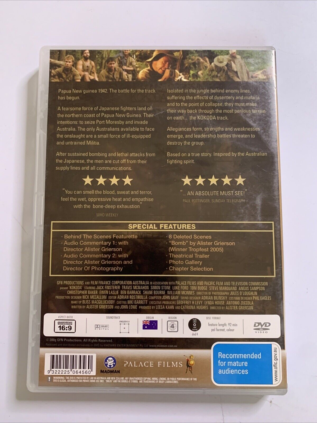 Kokoda (DVD, 2005) Australian War Film Region 4