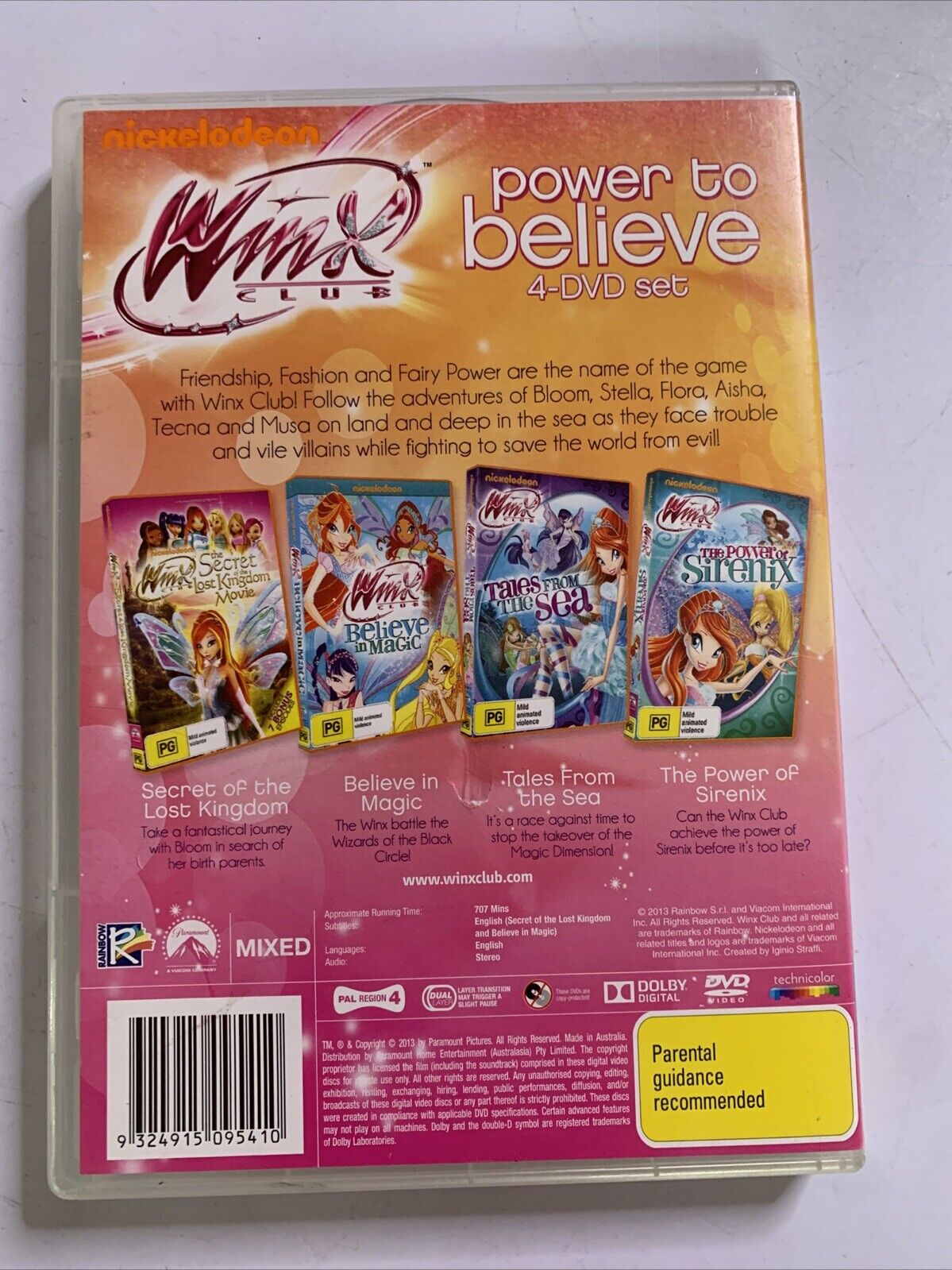 Winx Club Power To Believe 5-Disc Set (DVD, 2013) Region 4