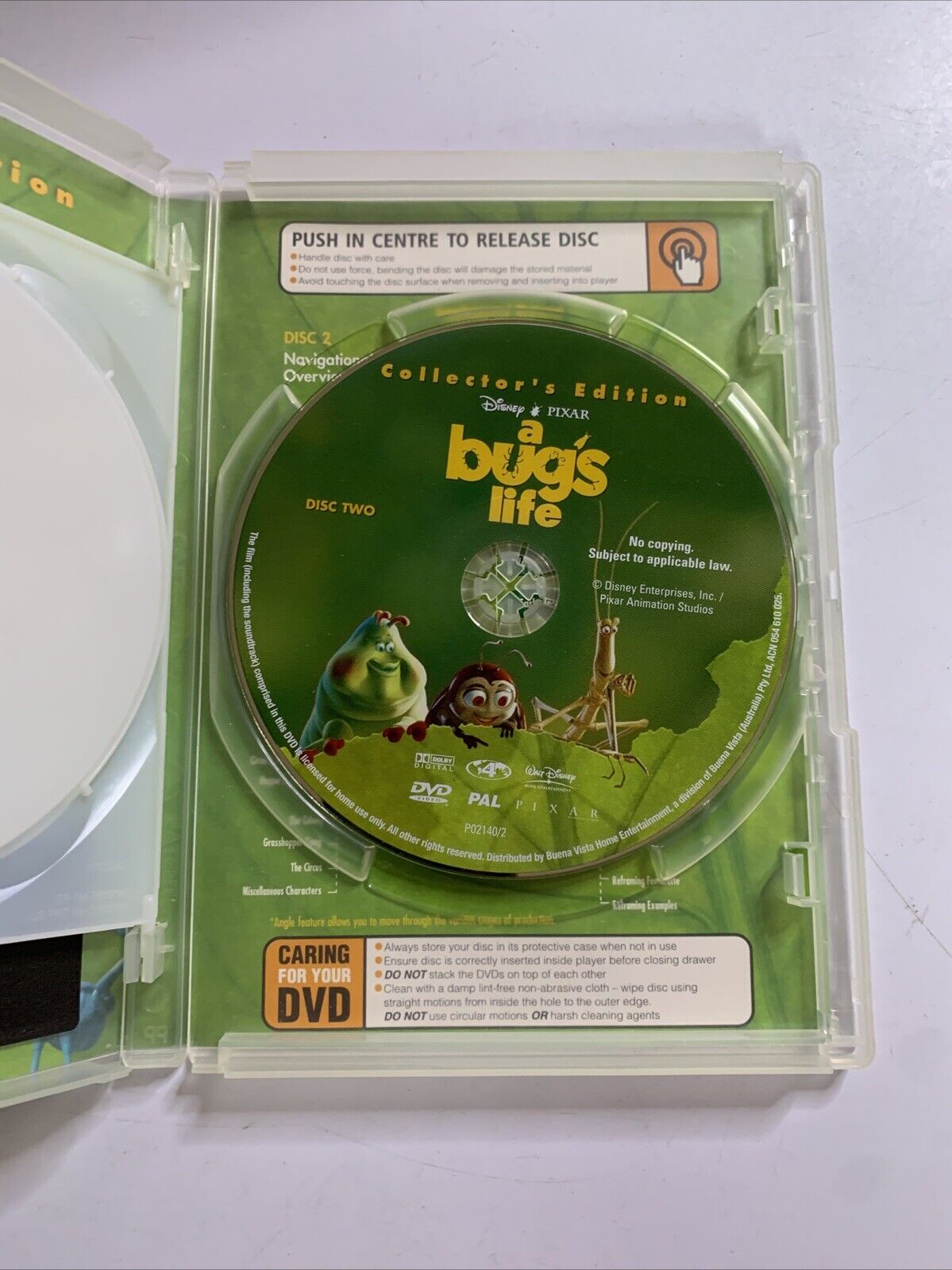 A Bug's Life Collector's Edition (DVD, 1998) 2-Disc Disney Pixar Film Region 4