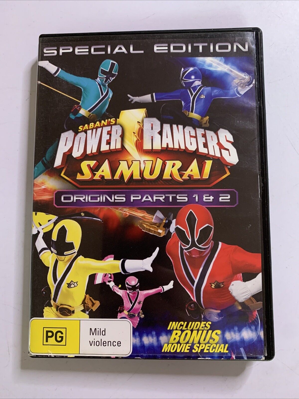 Power Rangers Samurai : Origins Parts 1 & 2 Special Edition (DVD, 2011) Region 4