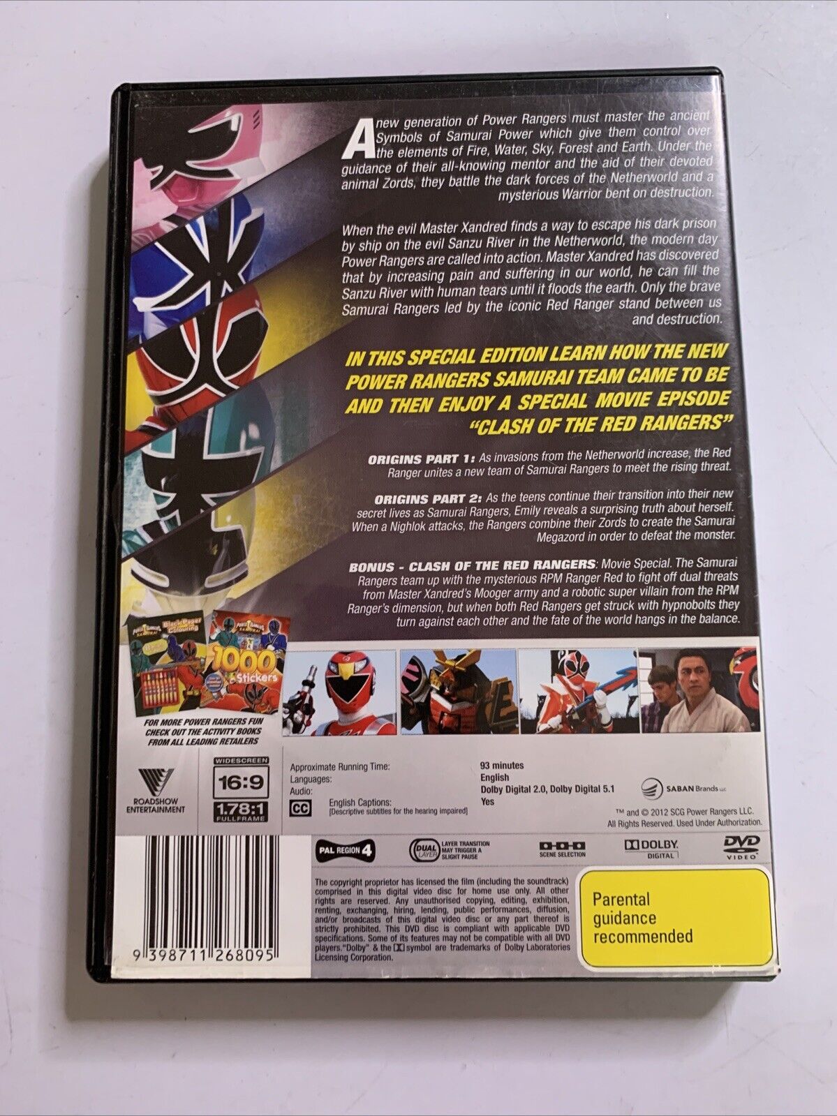 Power Rangers Samurai : Origins Parts 1 & 2 Special Edition (DVD, 2011) Region 4