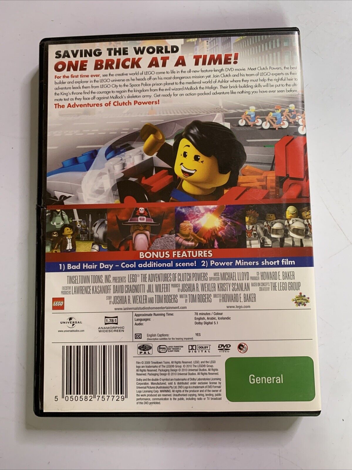 LEGO The Adventures of Clutch Powers (DVD, 2010) Region 4