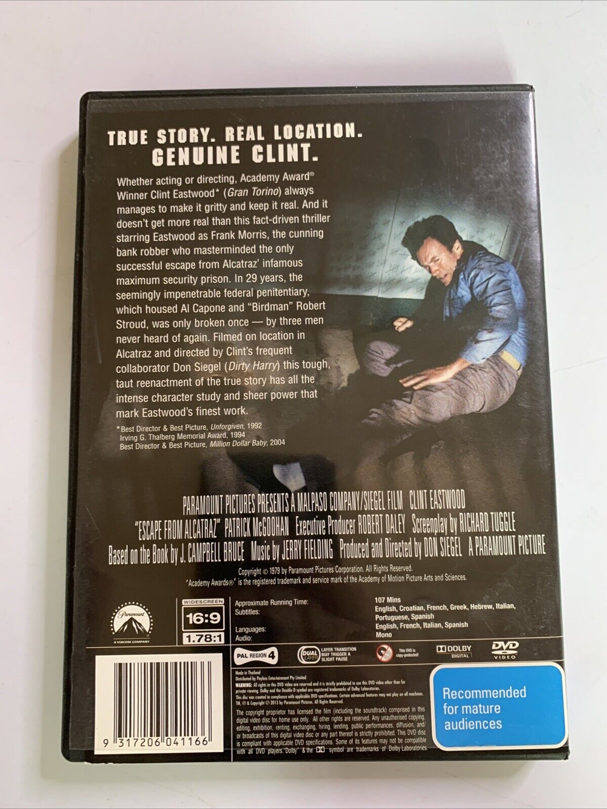 Escape from Alcatraz (DVD, 1979) Clint Eastwood Region 4