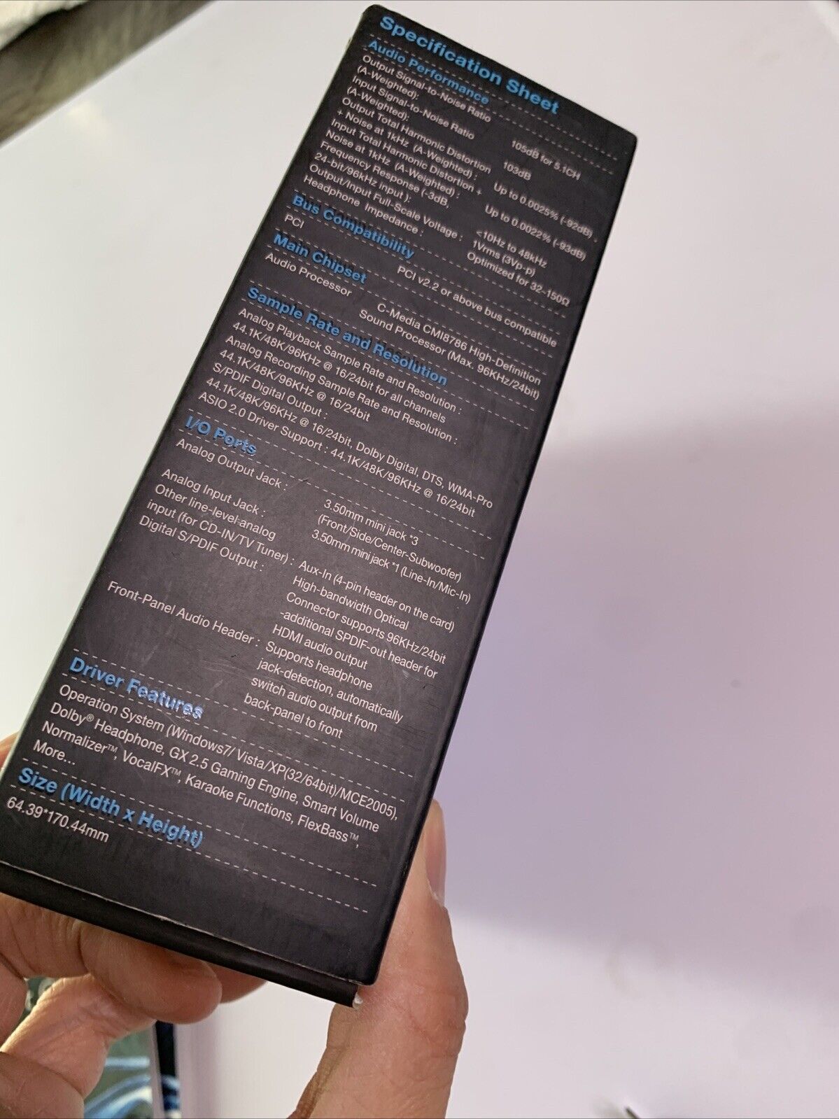 ASUS XONAR DG Headphone Amp & PCI 5.1 Audio Sound Card