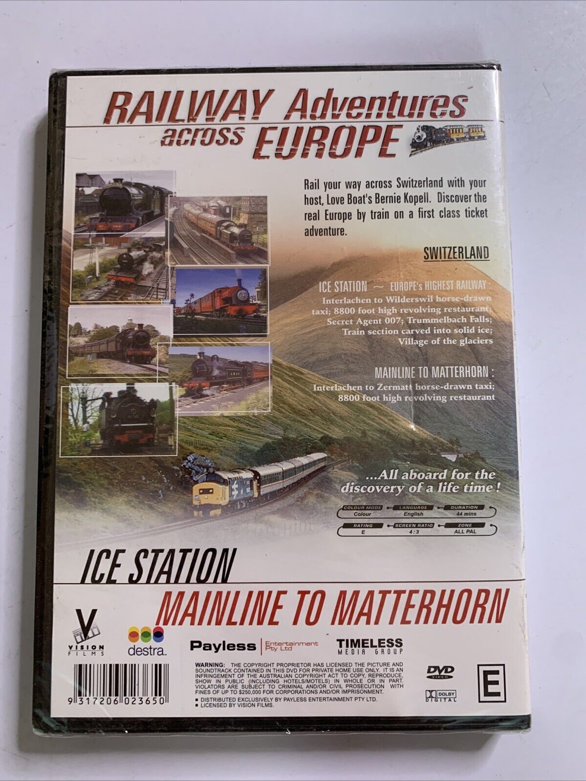 Railway Adventures Across Europe: Ice Station Mainline to Matterhorn DVD NEW
