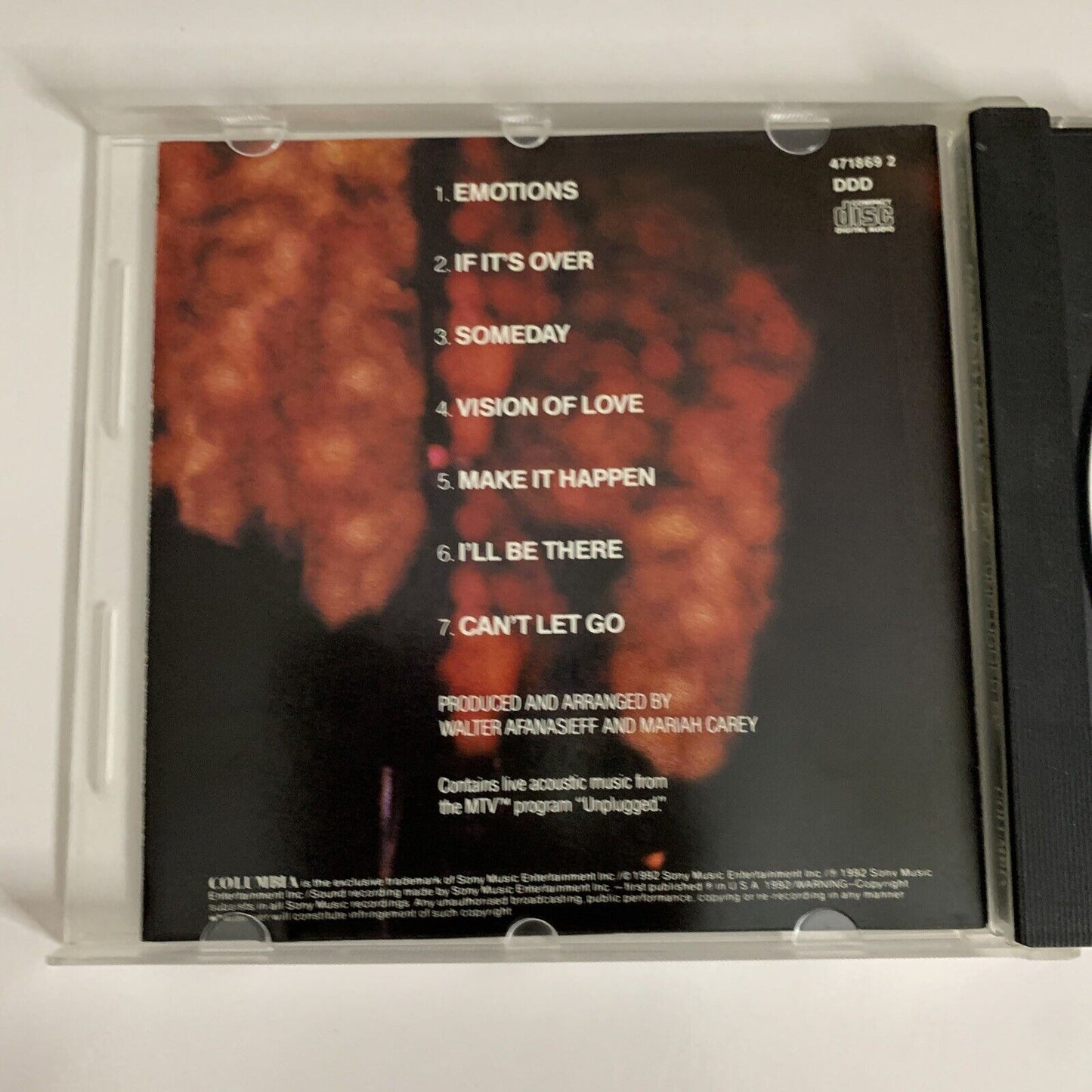 Mariah Carey MTV Unplugged (CD, 1992)