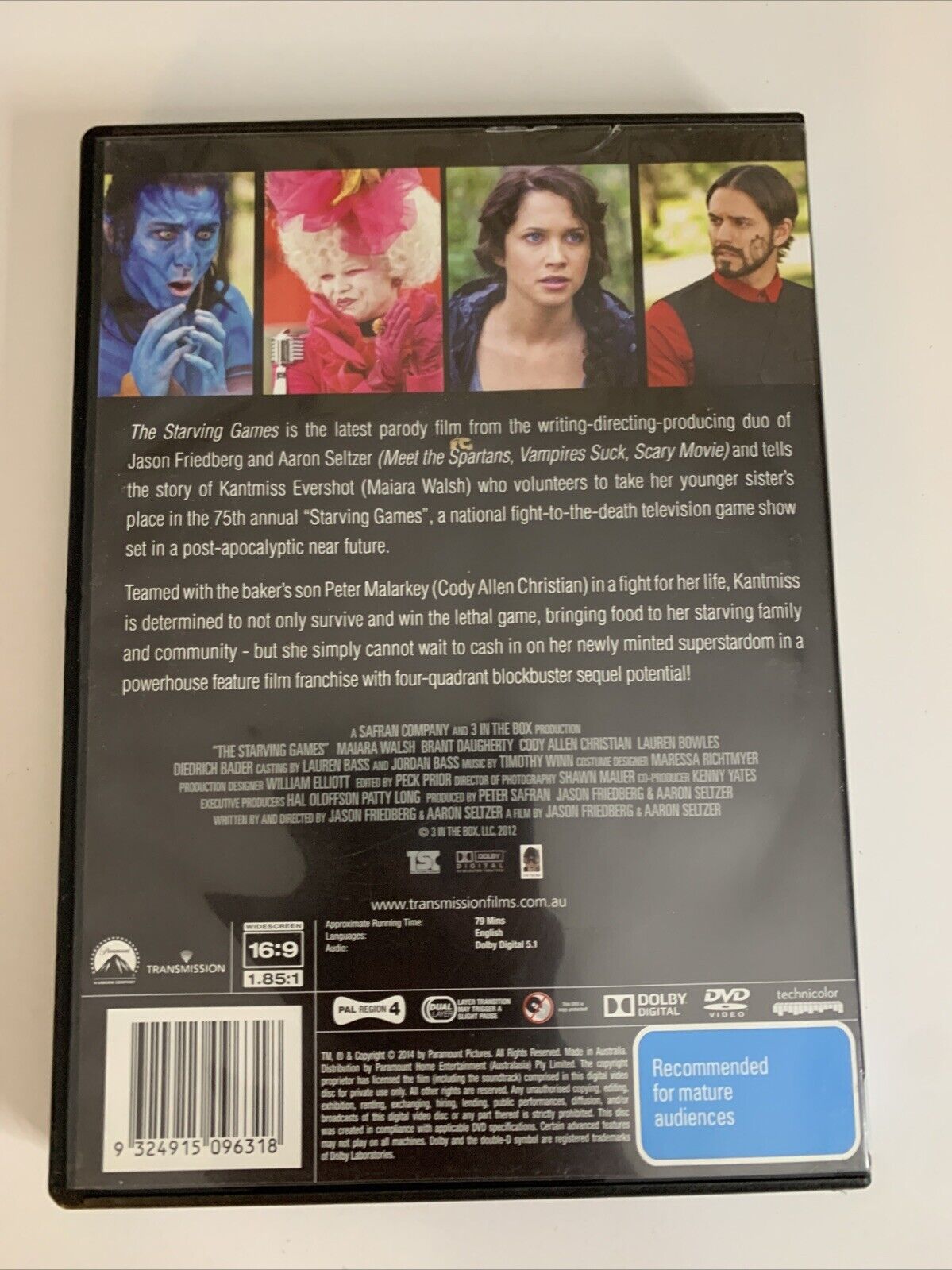 The Starving Games (DVD, 2013) Brant Daugherty, Maiara Walsh, Cody Christian