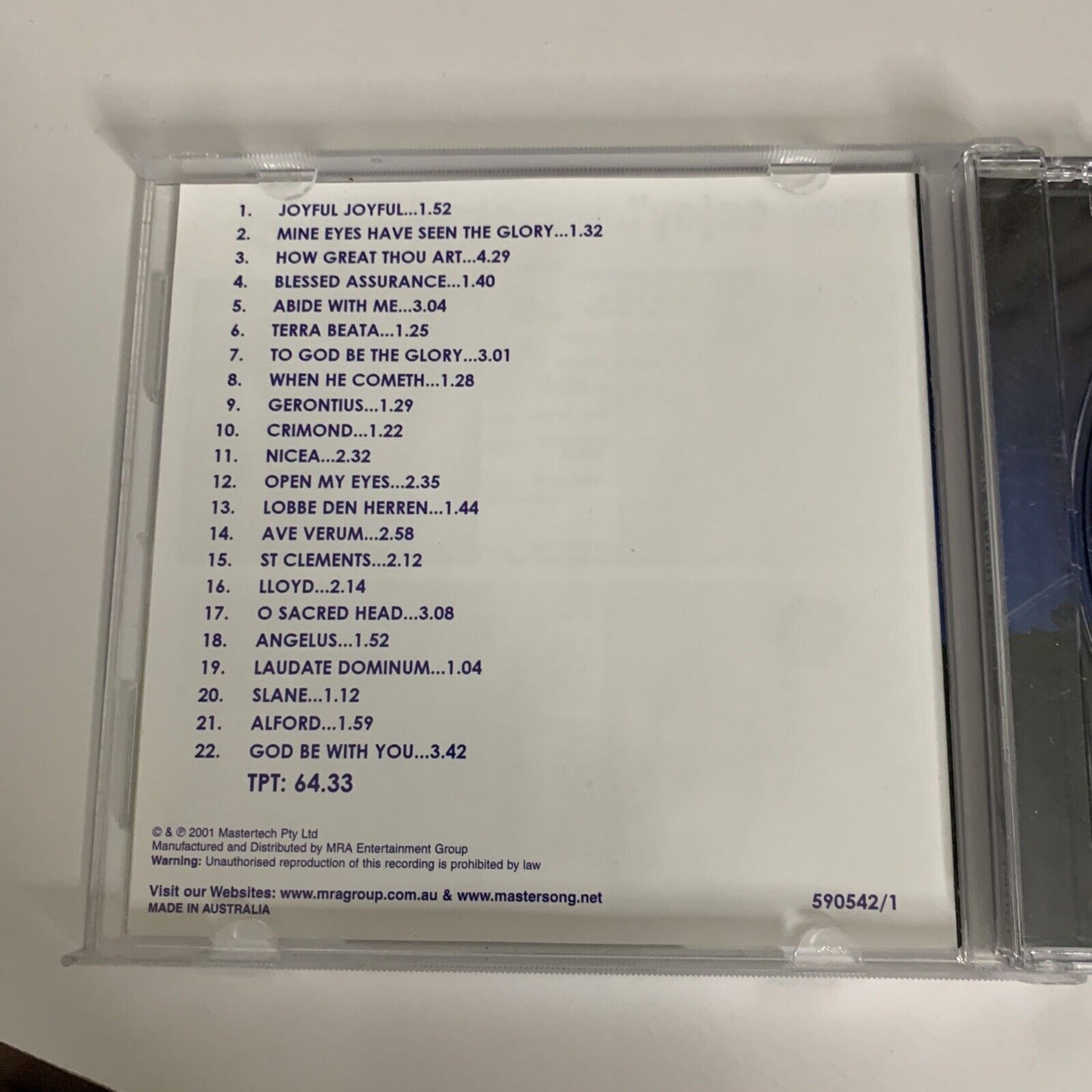 Songs Of Praise Vol 1 : 22 Hymns & Gospel Songs (CD, 2001) 590542/1