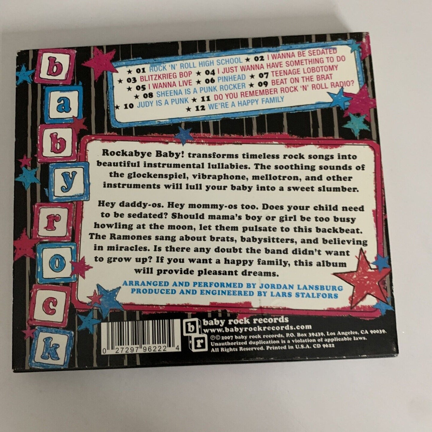 Rockabye Baby! Lullaby Renditions of the Ramones by Rockabye Baby! (CD, 2007)