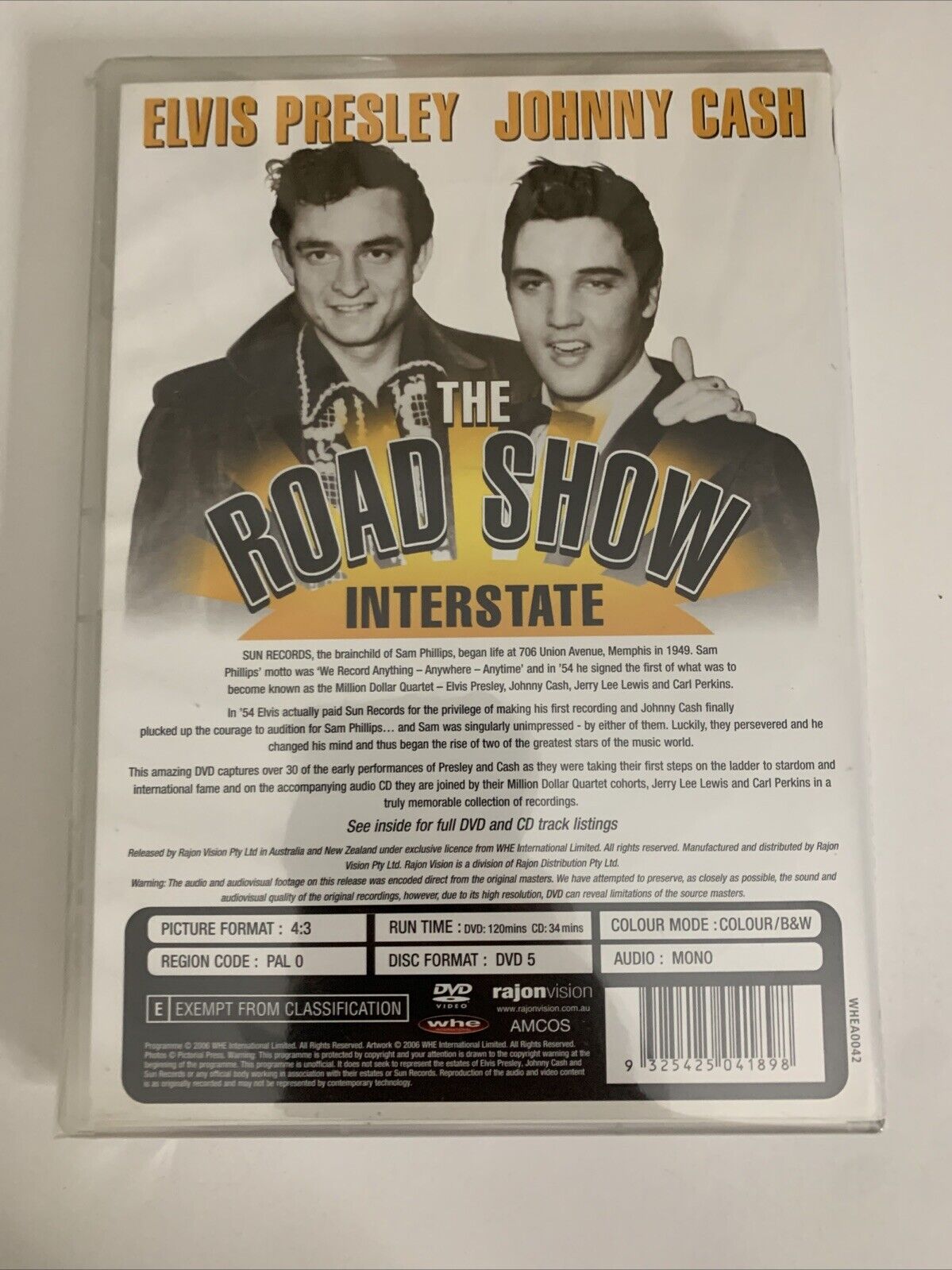 Elvis Presley & Johnny Cash The Road Show Interstate (DVD, 2006) All Regions NEW