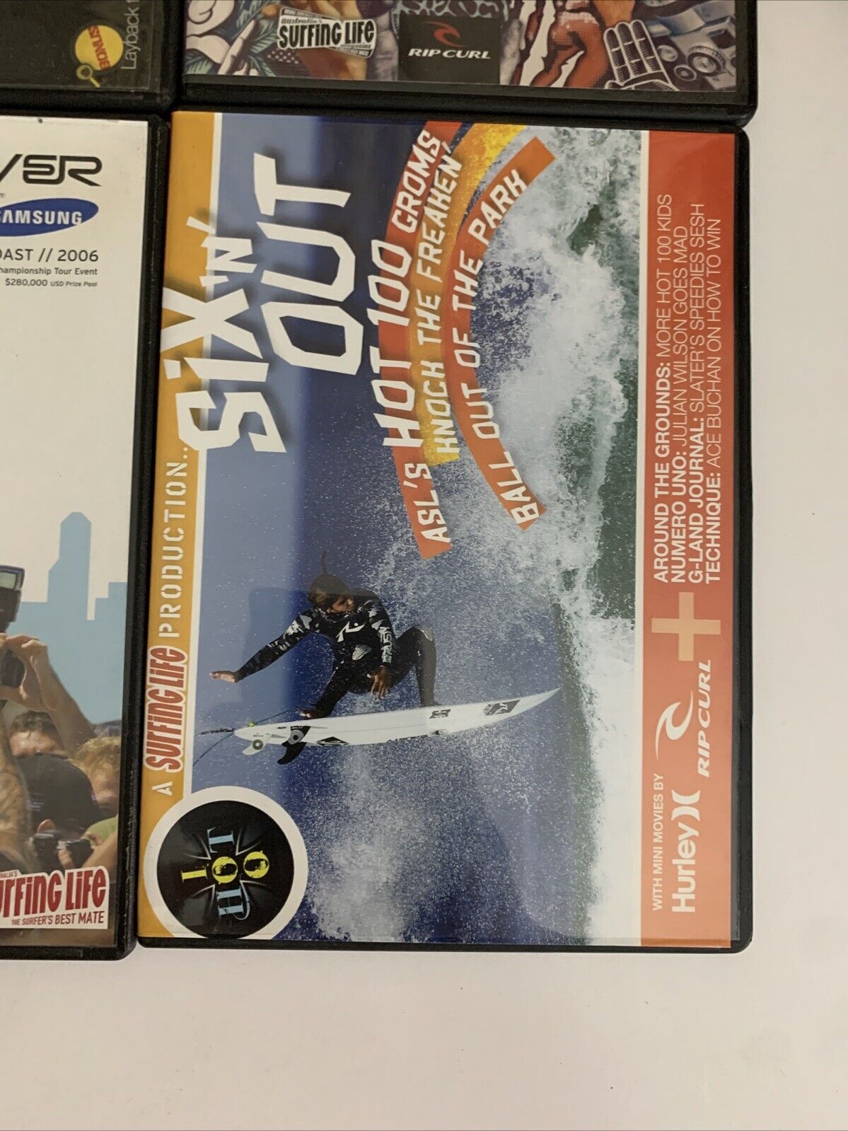 6x Surfing DVD Burn, 3D Destinations, Billabong World Championships, Somewhere