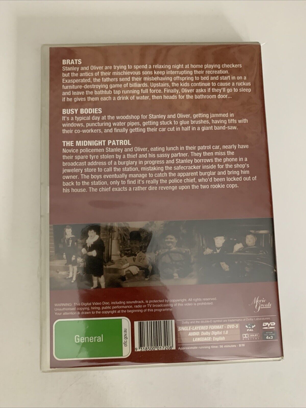 Brats / Busy Bodies / The Midnight Patrol (DVD, 1930) Laurel and Hardy NEW