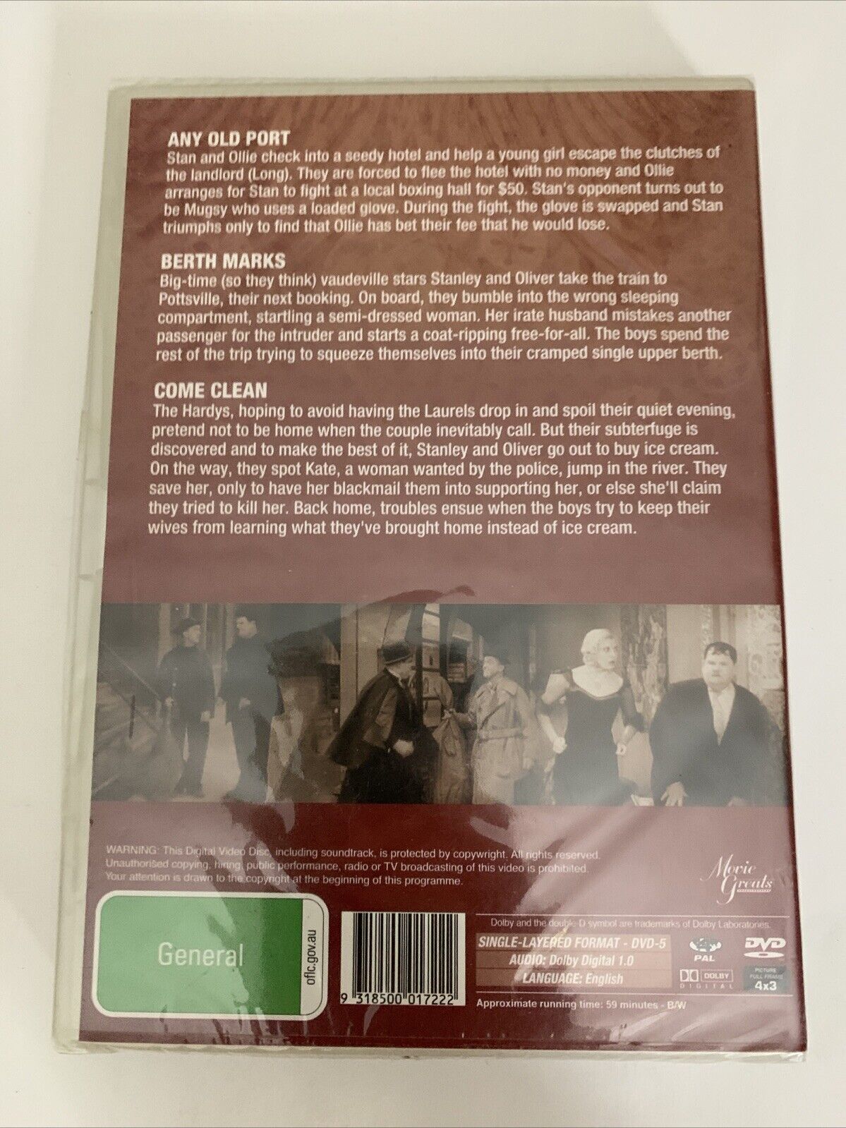 Any Old Port / Berth Marks / Come Clean (DVD, 1932) Laurel & Hardy Region 4 NEW
