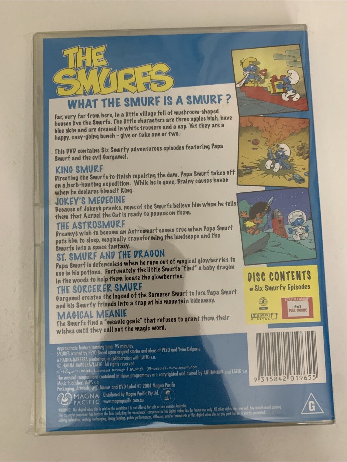 The Smurfs : Volume 1 The Original Animated TV Series (DVD, 1981) Region 4  NEW