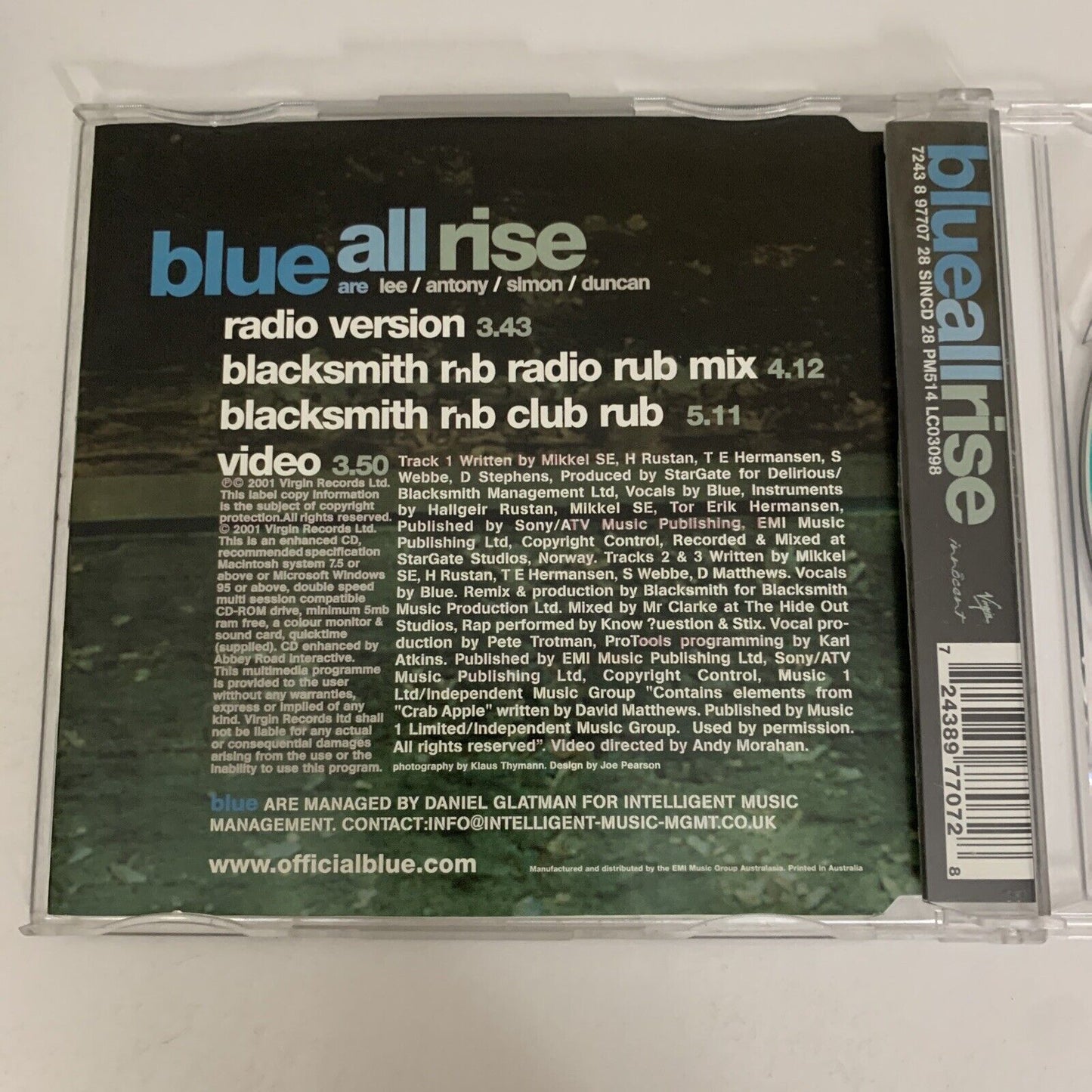 All Rise by Blue (CD, 2001, Enhanced) Single