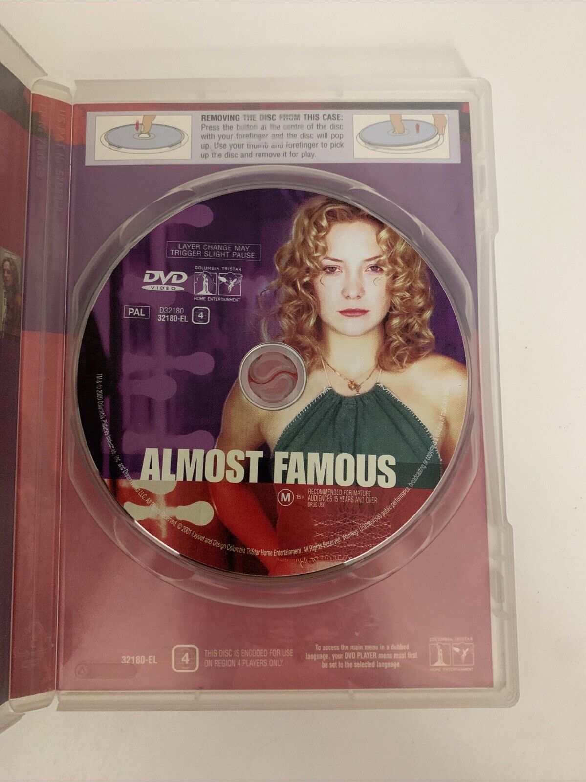 Almost Famous (DVD, 2000) Philip Seymour Hoffman, Kate Hudson, Noah Taylor