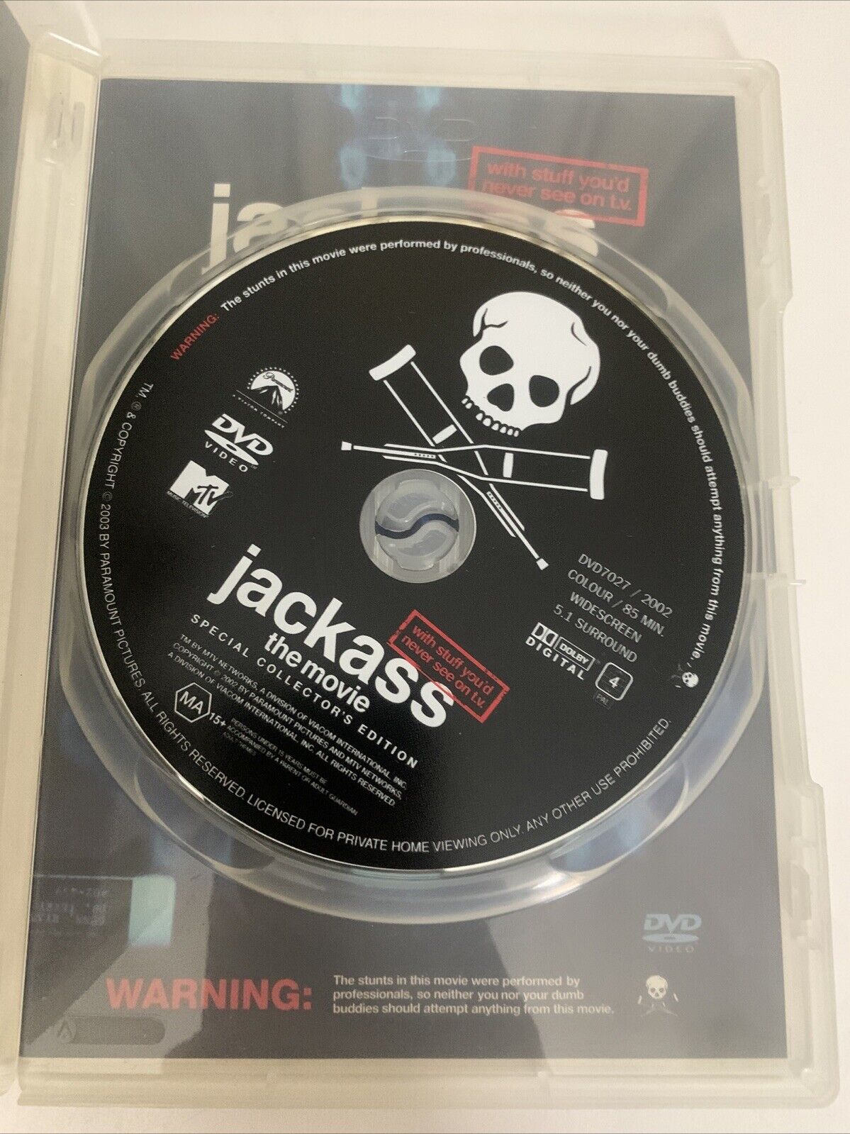 Jackass The Movie : Special Collector's Edition (DVD, 2002) Region 4