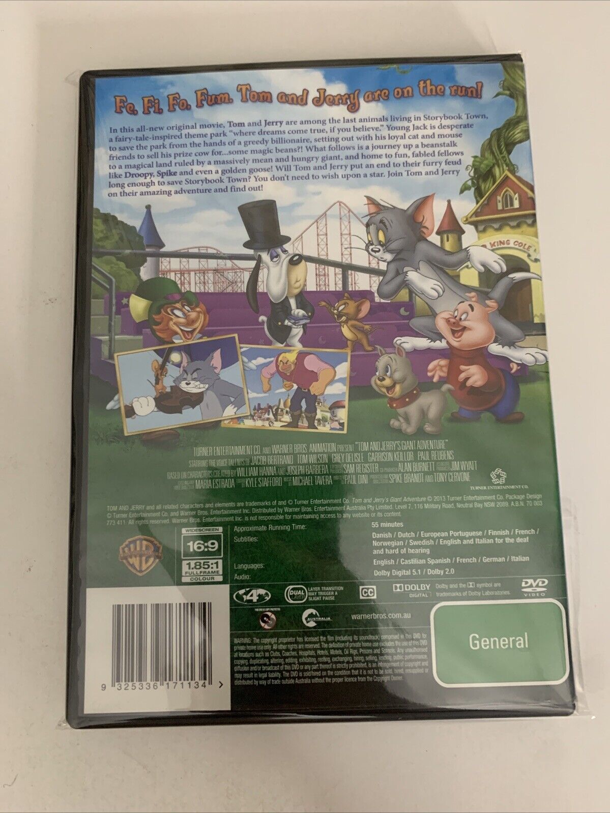 Tom & Jerry's Giant Adventure (DVD, 2012) Animated Movie Region 4 NEW