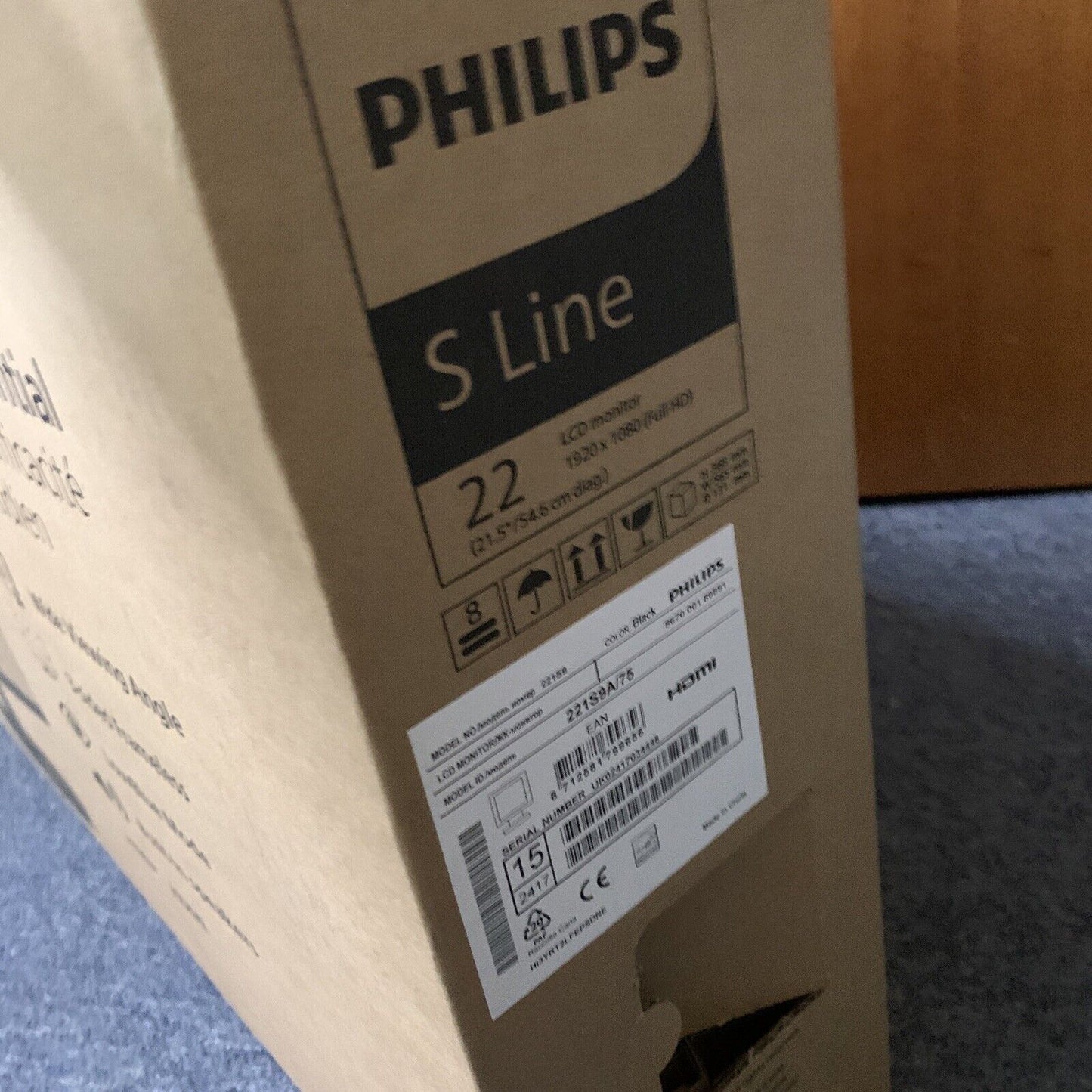 Philips S Line LCD Monitor 22" Full HD 221S9A/75