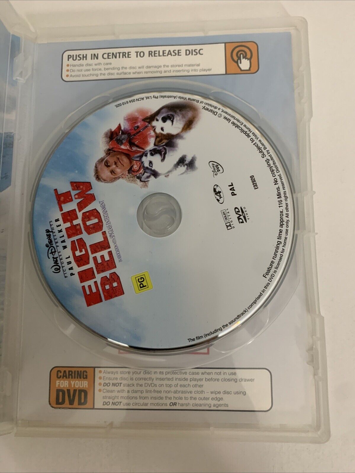Eight Below (DVD, 2006) Paul Walker Disney Film Region 4