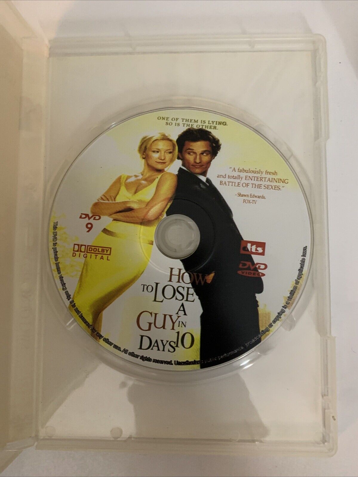 How To Lose A Guy In 10 Days (DVD, 2002) Matthew McConaughey Region 4