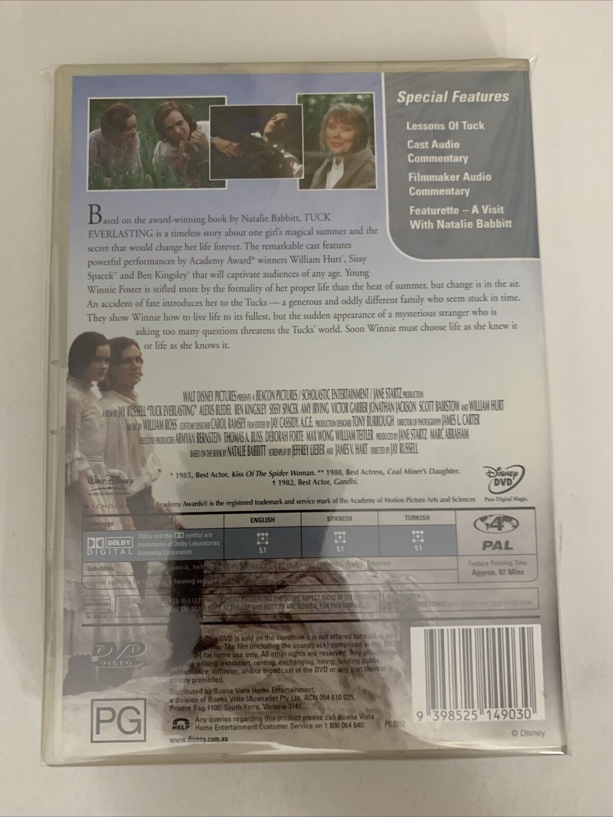 Tuck Everlasting (DVD, 2002) Alexis Bledel, Ben Kingsley Region 4 NEW