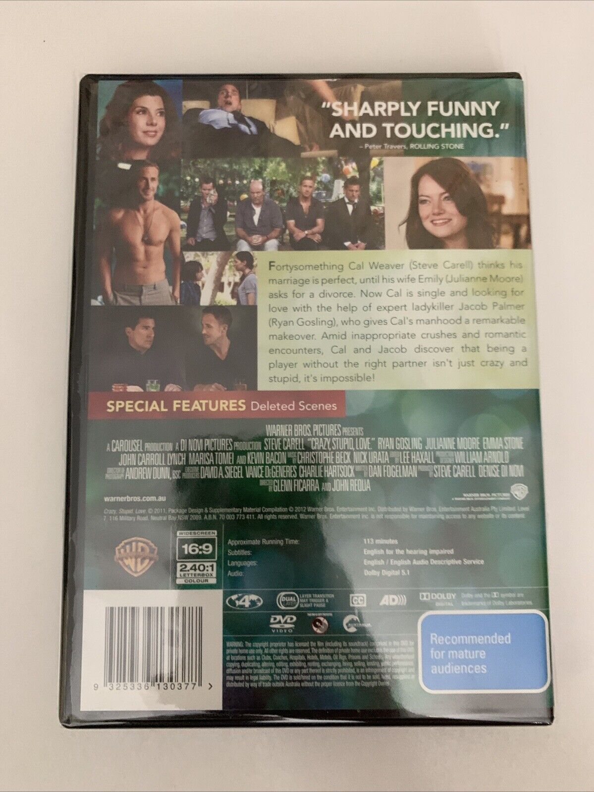 Crazy, Stupid, Love (DVD, 2011) Marisa Tomei, Steve Carell, Emma Stone NEW