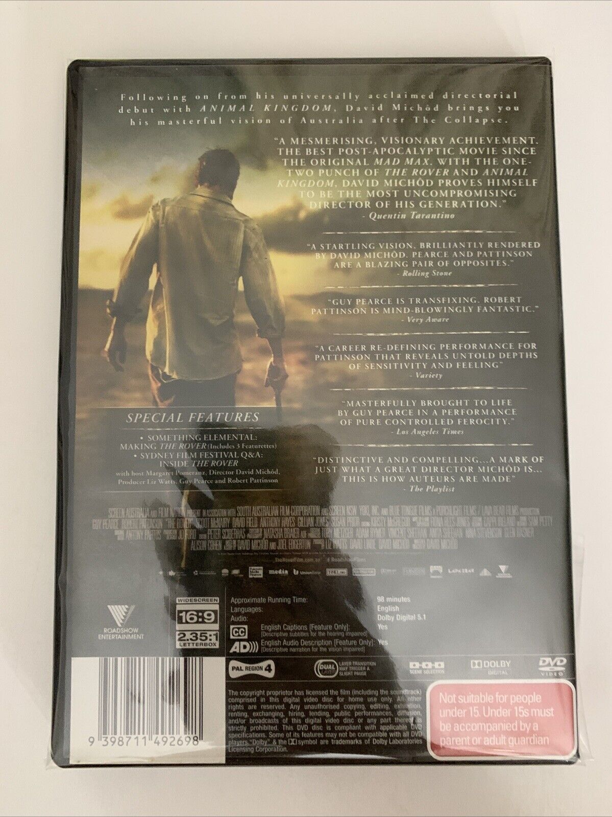 The Rover (DVD, 2014) Guy Pearce, Robert Pattinson Region 4 NEW