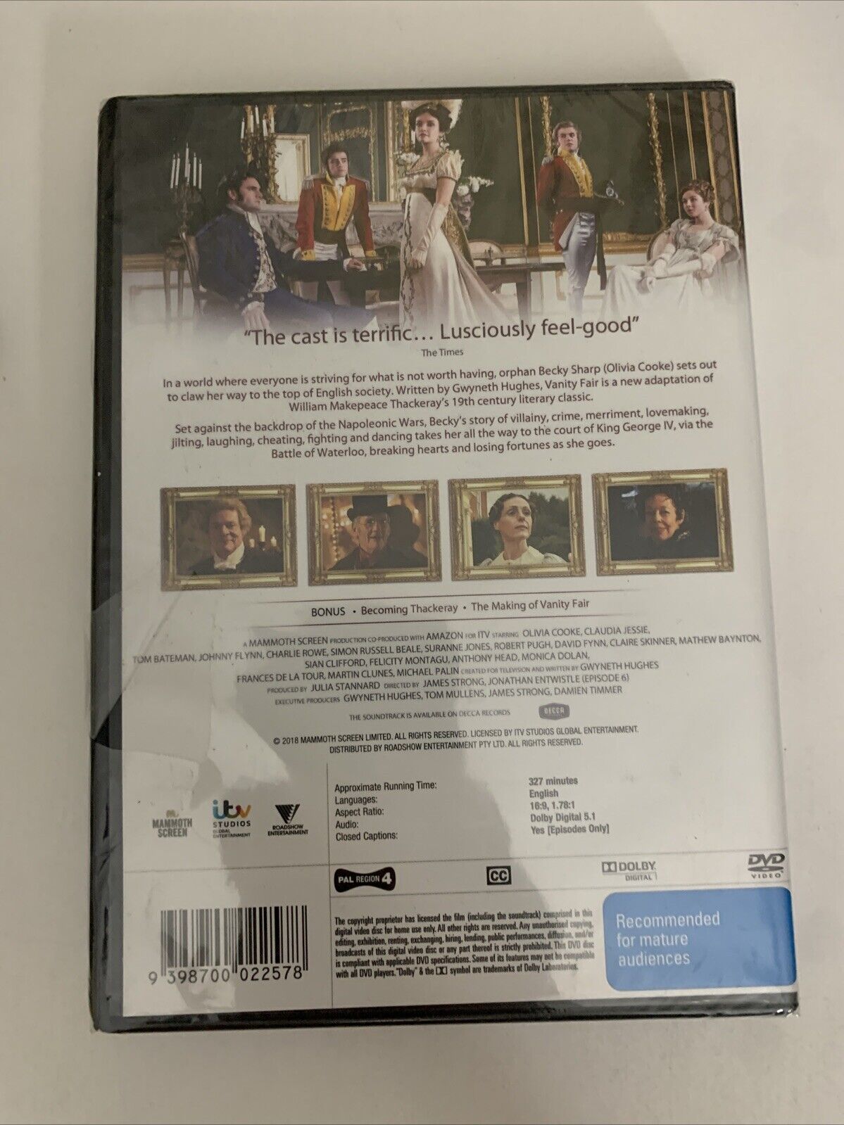 Vanity Fair (DVD, 2018) ITV Drama Olivia Cooke, Michael Palin Region 4 NEW