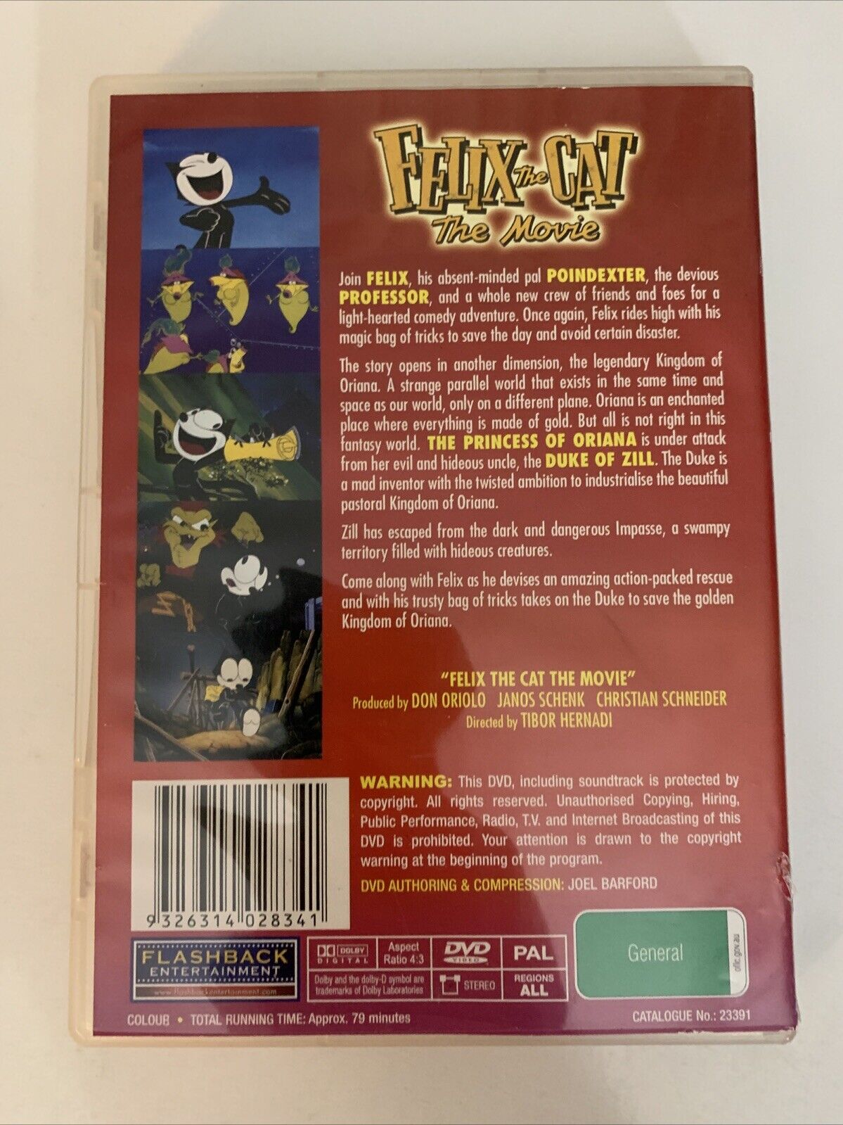 Felix The Cat The Movie (DVD, 1988) Animated Film All Regions
