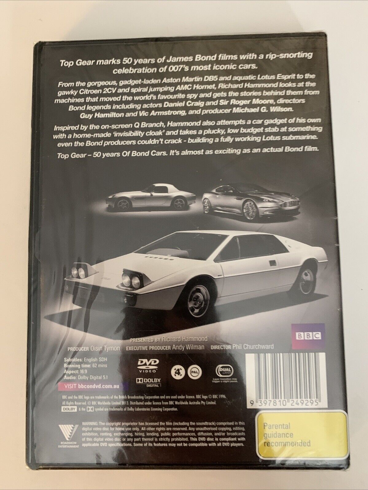 Top Gear 50 Years of Bond Cars (DVD, 2012) Region 4 NEW Sealed