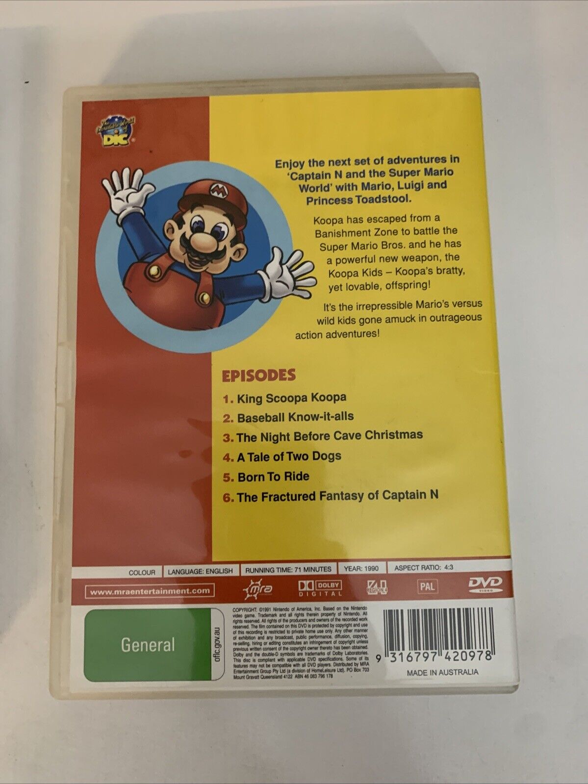 Super Mario World : Volume 1 & 2 (DVD, 1991) Animation Region 4