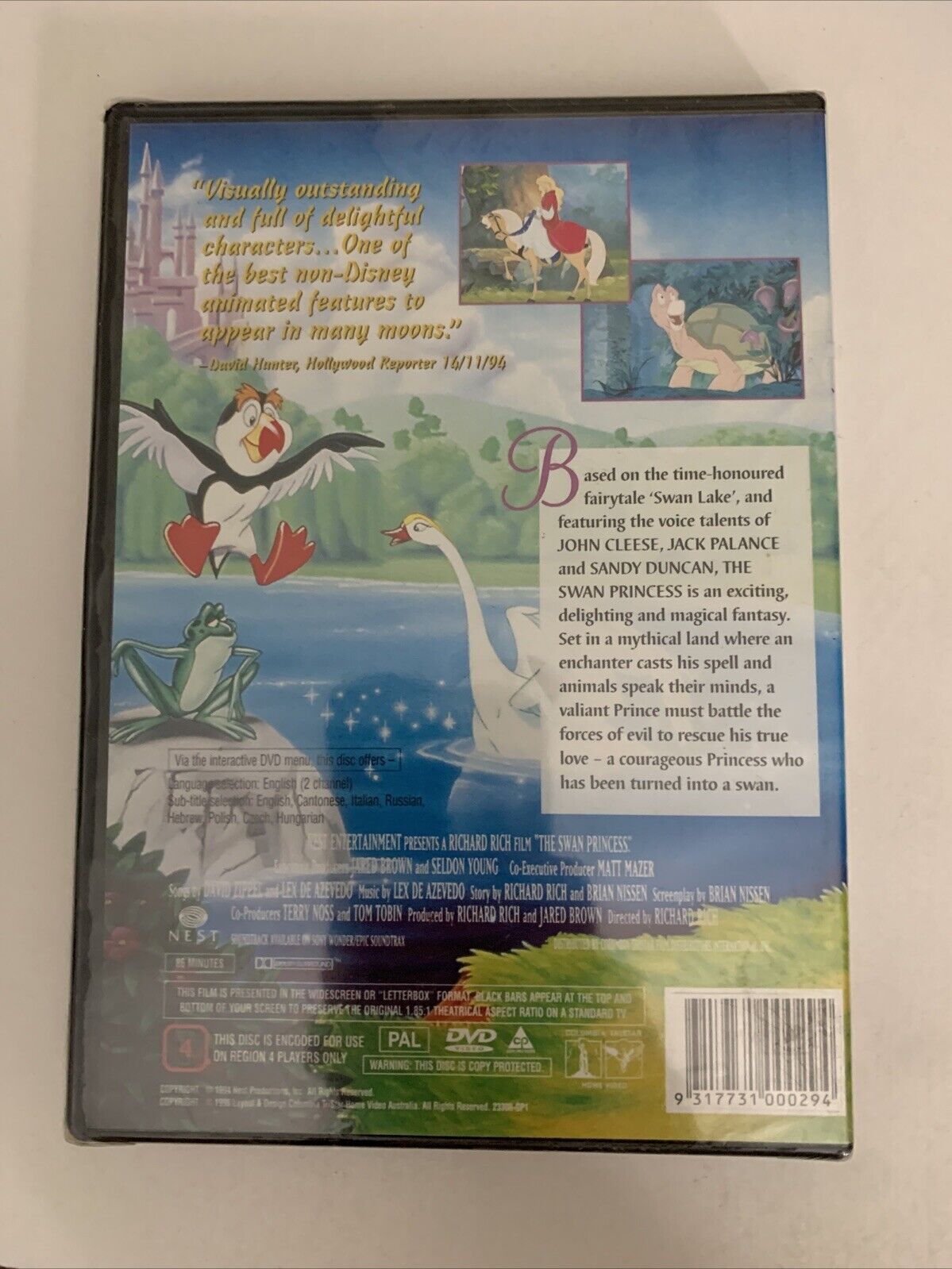 The Swan Princess (DVD, 1994) Animated Film Region 4 NEW
