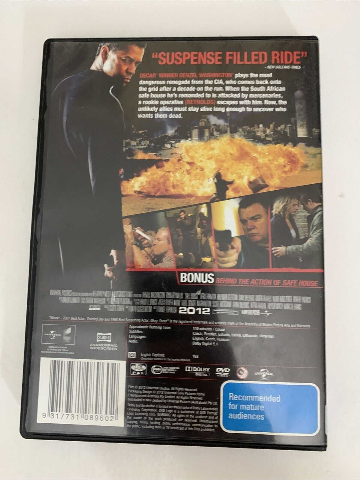 Safe House (DVD, 2012) Denzel Washington, Ryan Reynolds Region 4