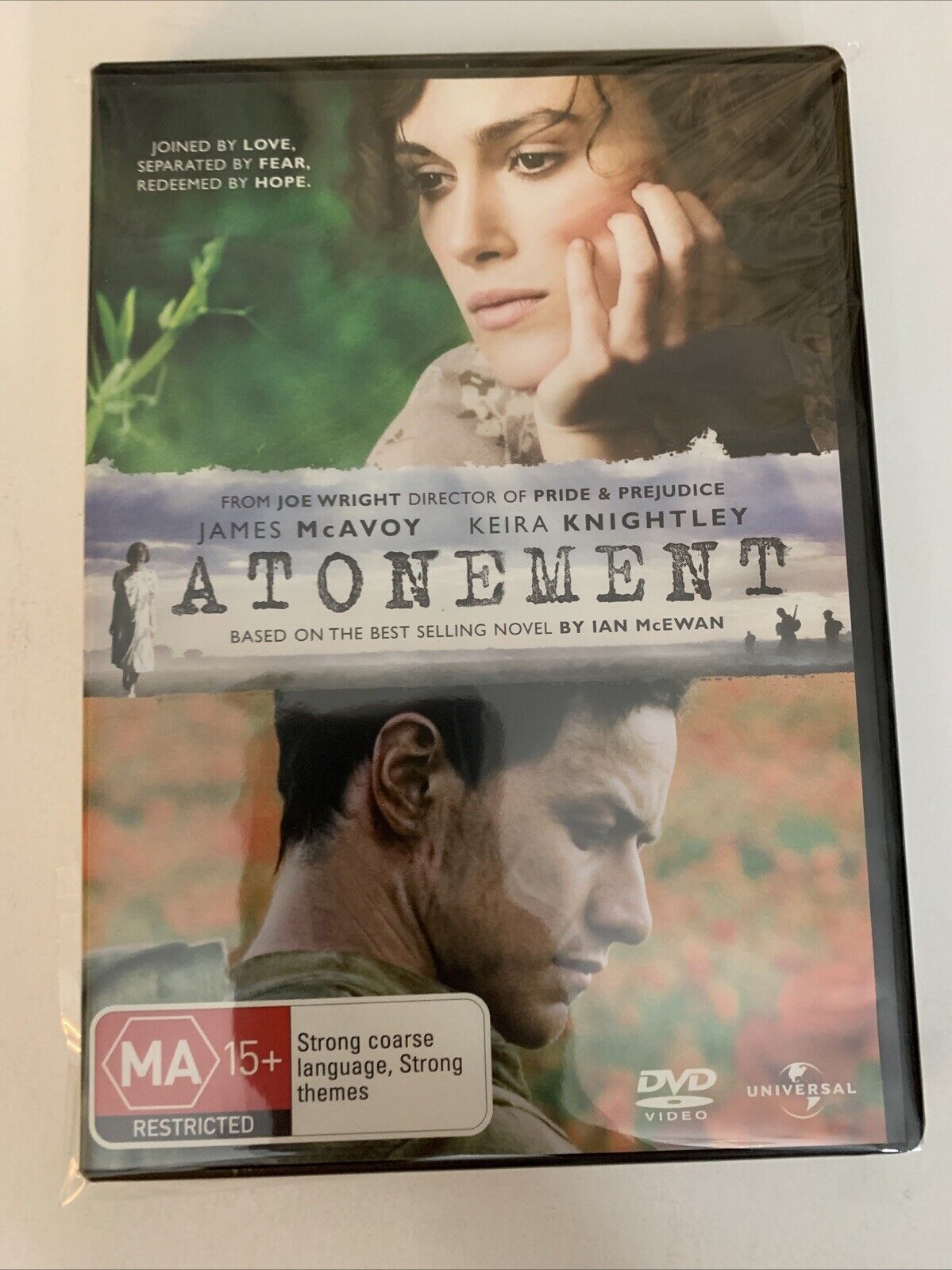 Atonement (DVD, 2007) Keira Knightley, James McAvoy Region 4 NEW