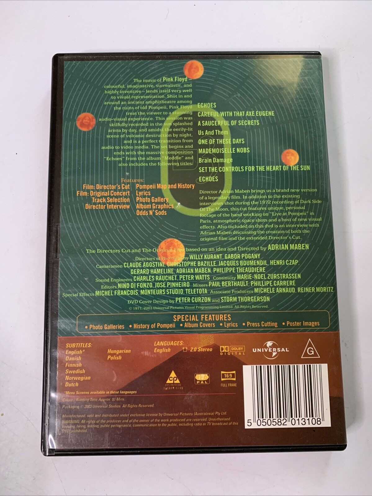 Pink Floyd At Pompeii (DVD, 1972) All Regions