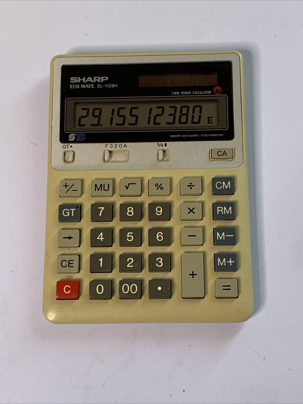 Sharp Elsimate EL-1128H Twin Power Solar Calculator Vintage