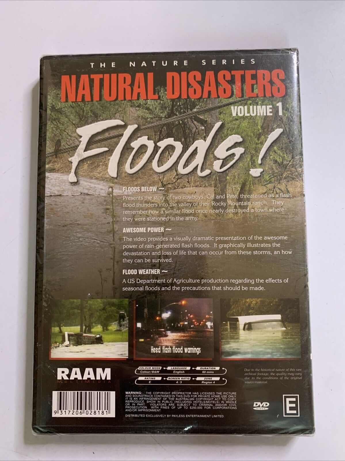 Natural Disasters: Volume 1 : Floods! (DVD) Region 4 NEW Sealed