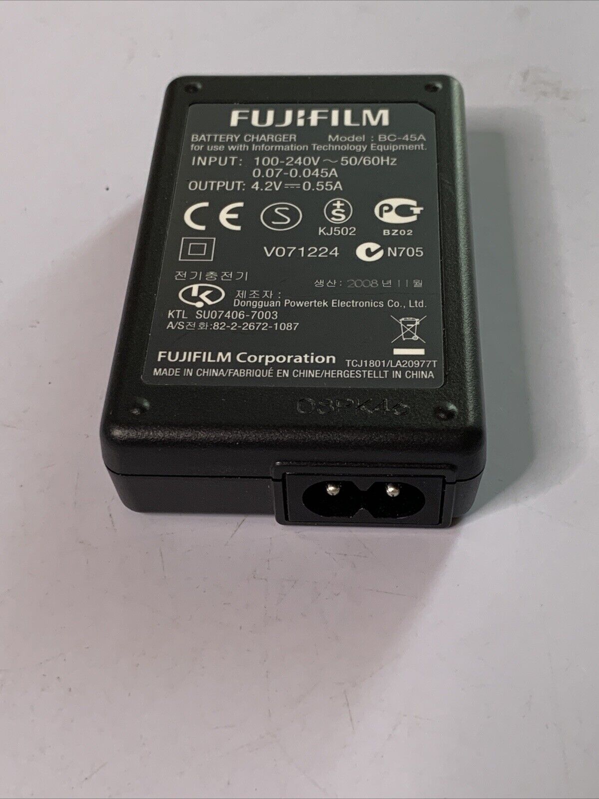 Genuine Fujifilm Camera Battery Charger BC-45A for Battery NP-45 NP-45A NP-45S