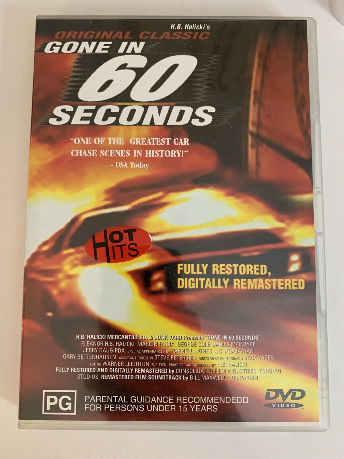 Gone In 60 Seconds (DVD, 1974) Jerry Daugirda, H. B. Halicki Region 4