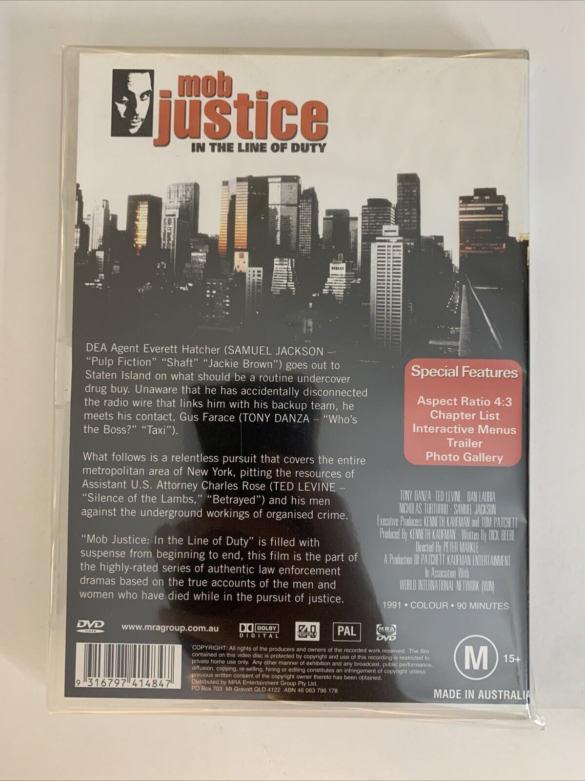 In the Line of Duty : Mob Justice (DVD, 1991) Tony Danza, Nicholas Turturro NEW