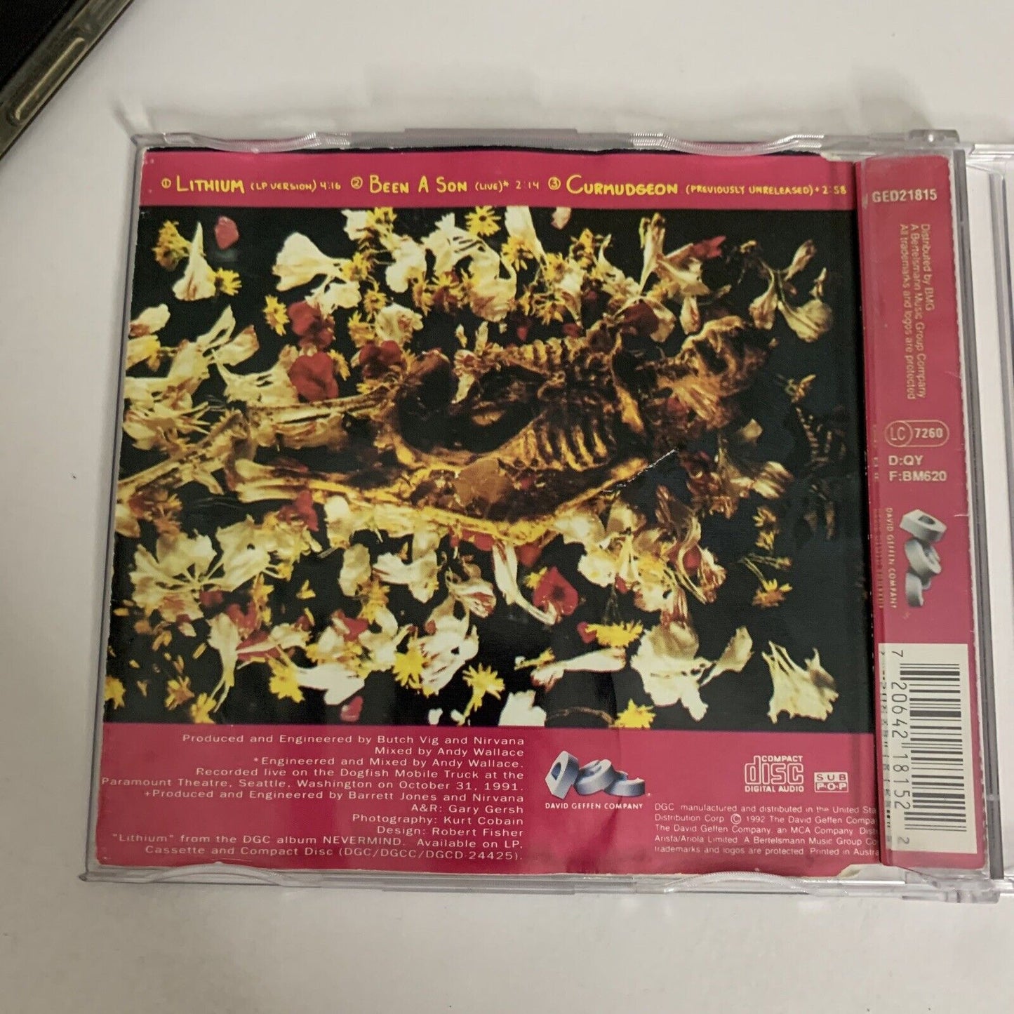 Lithium by Nirvana (CD, 1992) Maxi-Single